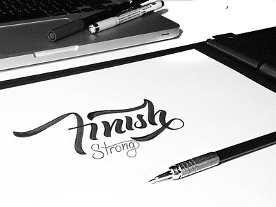 Finish Strong branding fonts handmadefont lettering letters type typedesign typography