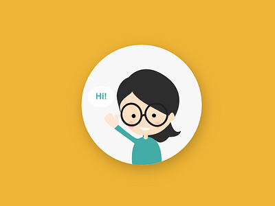 Say Hi! first shot happy illustration