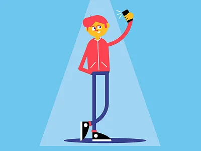 Selfie Guy character design styleframe