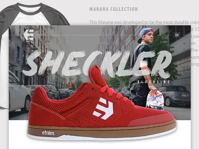 Etnies - Marana Ryan Sheckler apparel etnies hero shoes skate skateboarding typography ui web web design website