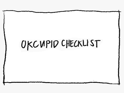 OkCupid Checklist GIF animated gif animated gifs comics illustration photoshop sketch storyboard