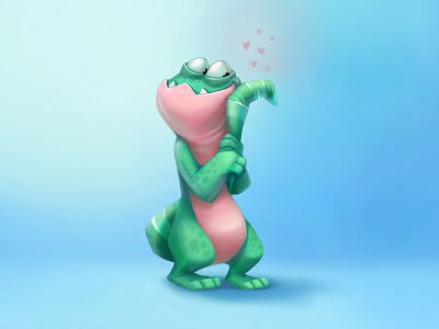 Love Your Tail! dinosaur lizard love tail