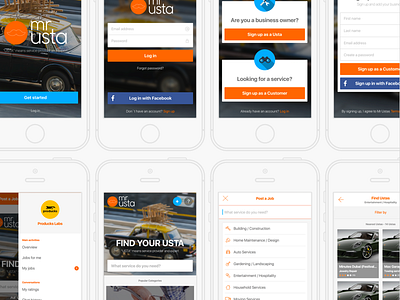 mrUsta app ios mobile mrusta pixate service ui ux