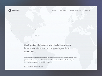 Thoughtbot Locations landing page locations map marketing site offices redesign thoughtbot