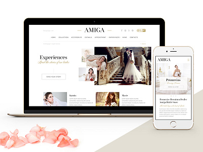 Amiga website bridal bride ui ux webdesign website