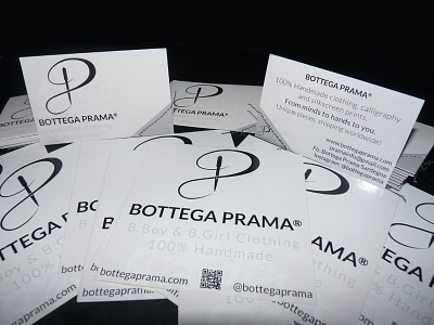 Bottega Prama® business card and stickers bottega prama brand business card handmade logo prama print sticker