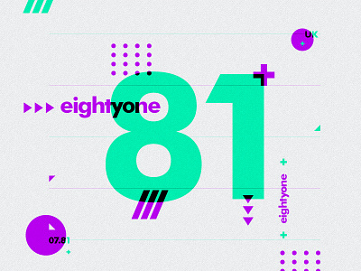 eightyone branding layout logo portfolio self promo swiss texture type typography