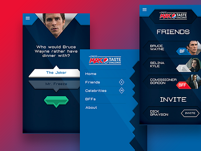 Pepsi Max App android app design interface iphone pepsi quiz ui