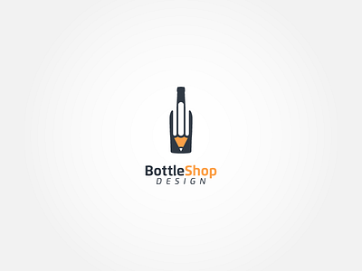 Bottle Shop Design bottle brand identity brand brand creative design identity logo logo design pencil shops simple unique