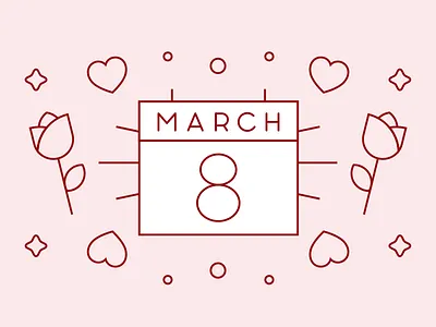 International Women's Day 2016 heart illustration love march nozbe tulip womens day