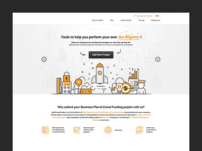 Crowd Funding crowd funding ilustration orange rocket website