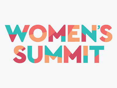 Women's Summit Branding bold branding color conference geometric identity letters logo logotype summit women womens summit