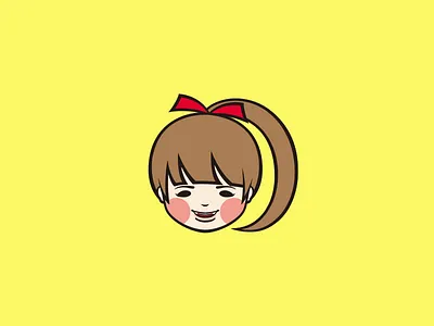 Female avatar avatar cartoon color design female girl icon illustration vector yellow