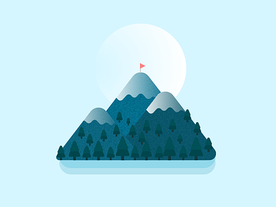 Snow Mountain illustration island mountain