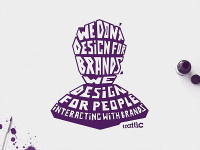 Type ilustration design ink paper type typography