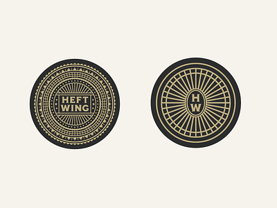 Heft Wing Coasters alcohol beer brand coaster collateral custom icon label logo packaging