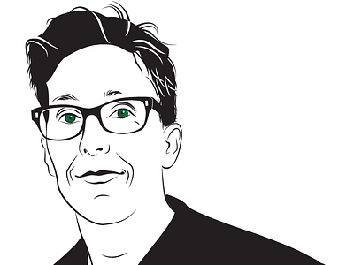 Alison Bechdel author illustrator portrait vector