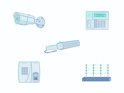 Security Icons concept icon illustration minimal security stroke wip