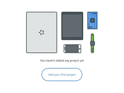 No Project view apple watch device empty flat ipad iphone mac round vector