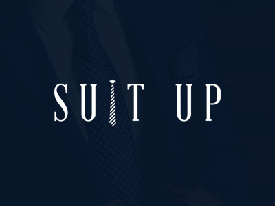 Suit Up attgraphics brand branding classy elegant graphic logo suit text text logo tie vector