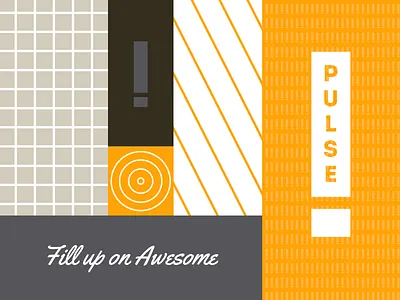 Pulse 3 awesome block letters branding fill lettering logo mood board packaging pattern pulse typography