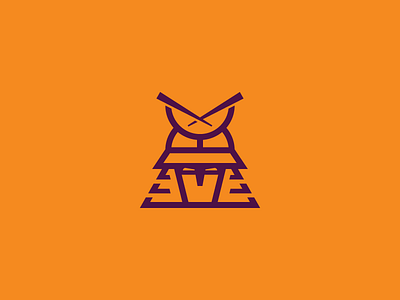 Samurai Ramen helmet logo mark noodles ramen samurai thai thailand