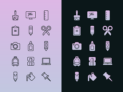 School Days Icons art create design free freebie iconography icons school