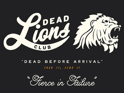 D L C fun illustration lion matt thompson script typography