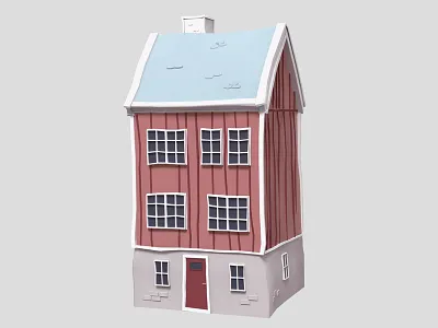 House nordic style – Model 40/366 3d 3d illustration architecture cg cgi house illustration low poly modeling modo rendering