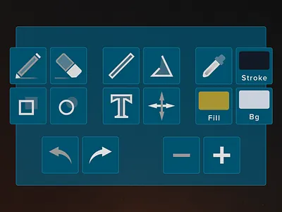 Online Drawing Tool Interface drawing drawing tool interface menu photoshop tool ui