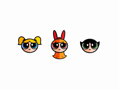 Girl Power! cartoon girl icons illustration nationalwomensday power powerpuff