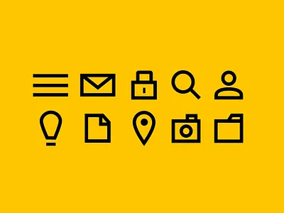 Simple Icon Set flat icons