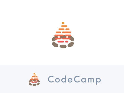 Alt. CodeCamp (Concept) academy brackets camp campfire code fire hot logo teach vector