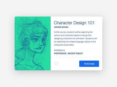 Course Card card character design dailyui flat ui design uiux