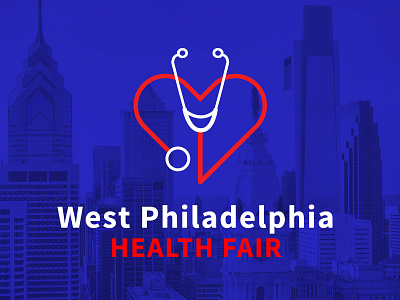 West Philadelphia Health Fair branding design event design healthcare icon logo logo mark