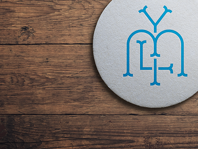 YML Monogram Coaster coaster design illustration lettering logo minimal monogram schwag swag typography vector