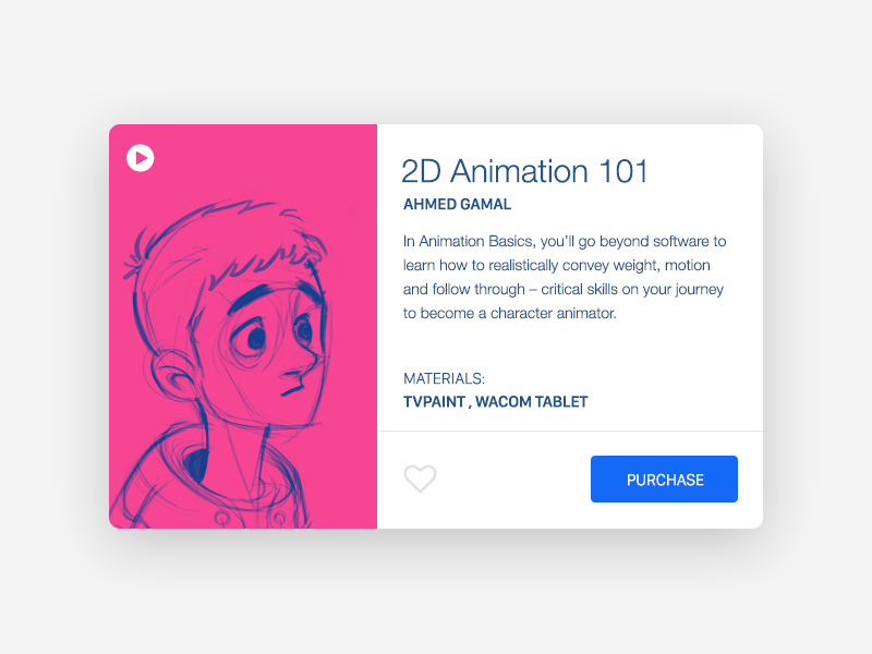 Course Card 03 animation card character dailyui flat ui design