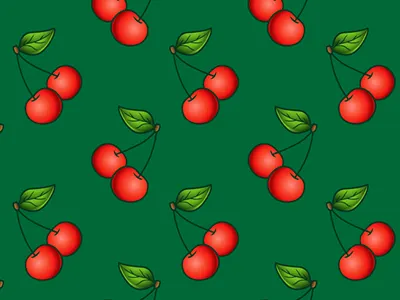 Cherry Fruit Seamless Pattern background cheryy food free freebie pattern red seamless vector