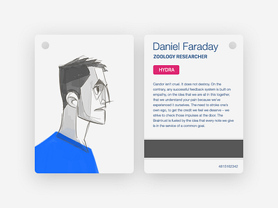 Island ID card dailyui flat lost ui design