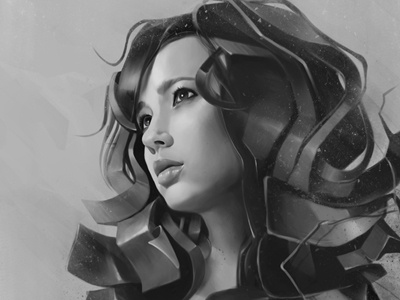 Portrait abstract beauty cute face girl portrait