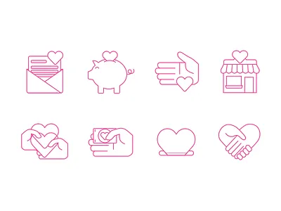 Donation donate heart icon love shop