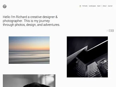 Infinite loading portfolio about albums design grid infinite load journal photography portfolio webdesign website
