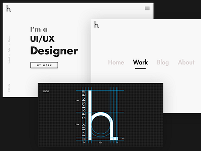 ReUp h brand (Look new) dribbble flat personal ui ux website