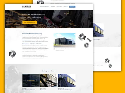 Metal Company Website clean footer header interface metal minimal ui webdesign website weld welding