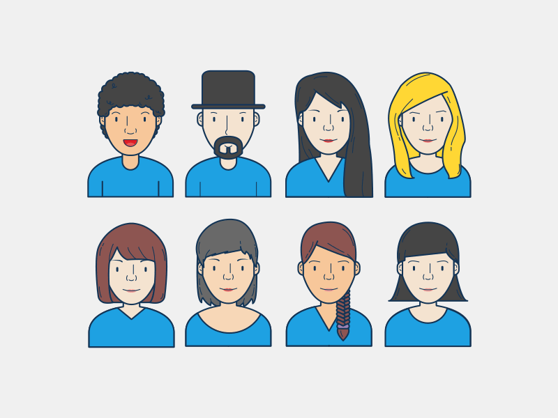 Traveloka Avatars 02 art avatars character human illustration man people traveloka vector woman