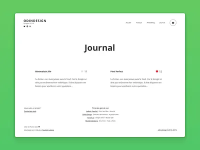 Odindesign Journal design fauchet journal ludovic mathieu nantes odin ui ux webdesign