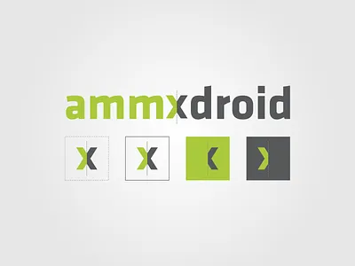 AmmXDroid amman android branding concept logo