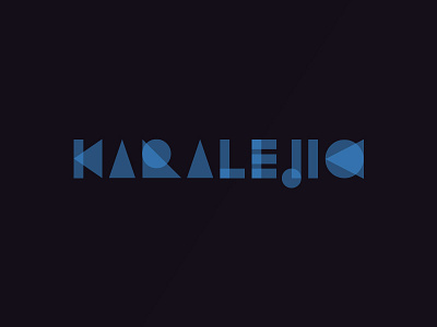 Shape Text - Karalejic blue circle dark flat minimal rectangle triangle