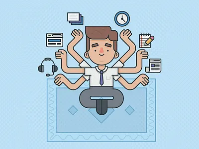 Getting Stuff Done articulate character done editorial getting guru icon illustration print things