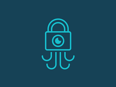 SQID branding identity lock logo minimal modern padlock security simple software squid